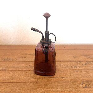 1960 Amethyst Glass Mister - Gardening - Brass Pump